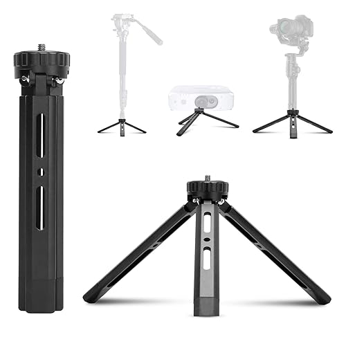 EaxanPic Aluminum Mini Tripod,Desktop Tabletop Stand Tripod for Zhiyun Smooth Q/4, Crane Plus/2, Osmo Mobile, Ronin-S, Vimble 2,Gimbal Handle Grip