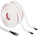 Tatuo 2 Pcs Silicone Wall Wire Hider, 10 ft Each, Self-Adhesive Flexible Cord Hider Wall, Side Open Wire Covers Cable Concealer for Mounted TV, Home