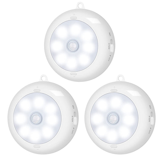 BLS Motion Sensor Light Indoor, LED Night Light Closet Lights, Under Cabinet Battery Powered Ceiling Lights, AA Battery Operated Stick on Wireless