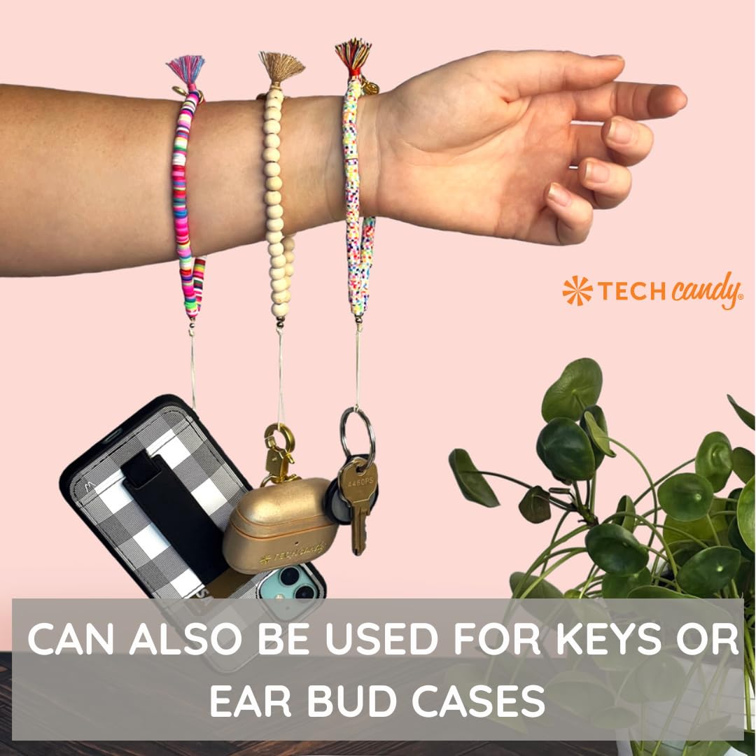 Tech Candy All in the Wrist Phone Straps, Multi Dot - Easy to Use, Secure, Strong, Adjustable, Stylish, Requires Nothing to be Attached to Your Phone