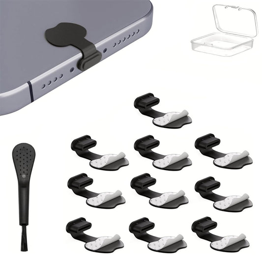USB C Dust Plug 10 Pack USB Type C Anti Dust Cover USB C Dust Caps Port Anti-Lost Charging Port Protectors for Tablets iPhone 17/16/15 Plus Pro Max