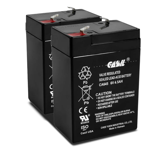 Casil 6V Battery - 6V Rechargeable Battery UB645 for Power Wheels, PS-640 F1, Exit Sign, Emergency Light, Lithonia ELB06042, Mojo Decoy, Moultrie…