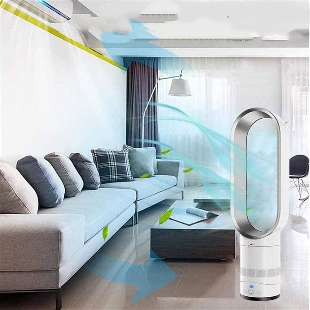 Bladeless Fan, Oscillating Fan, Standing Fan, Tower Fan, Quiet, Suitable for Bedroom Living Room Home Office (Color : Silver) ()