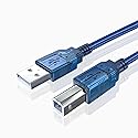 A to B Cord Printer Cable Compatible with HP Laserjet 1020/ P1006/ P2035/ P1102W/ P2055dn/ P3015; HP photosmart 7520/5520/ 5510 Printer-10ft