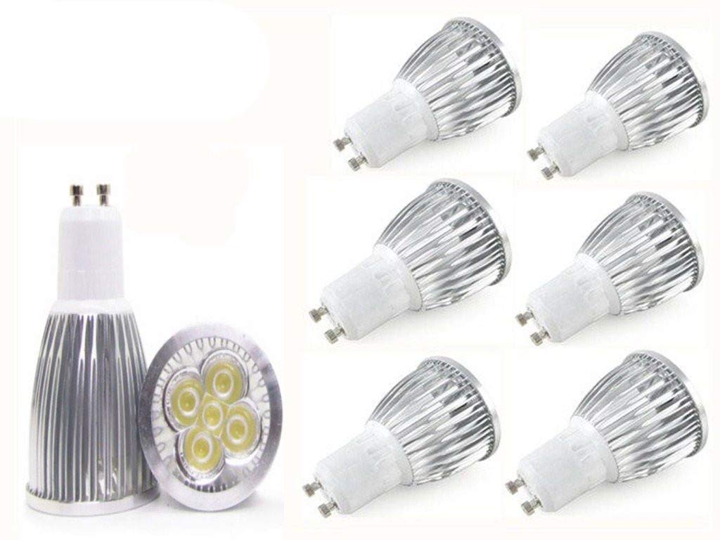 GU10 LED Light Bulb 6 Pack 5 Watt MR16 GU10 LED Light 5W Spotlight Bulbs for Track Lighting Recessed Lighting,110V,6000K Daylight