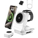3 in 1 Foldable Wireless Charger, 15W Qi2 Magnetic Charger Stand for iPhone & Samsung, Apple Watch & Galaxy Watch, AirPods & Galaxy Buds