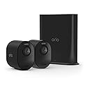 Arlo Ultra Outdoor Security Camera 4K HDR (3rd Gen, 2025 Release) + SmartHub, Battery Power, Emergency Response, AI Event Captions, 1-Month Trial