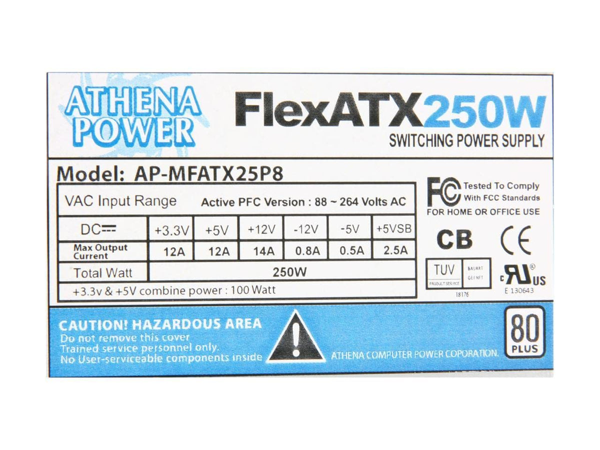 Athena Power AP-MFATX25P8 Server Psu Athenaap-mfatx25p8 R