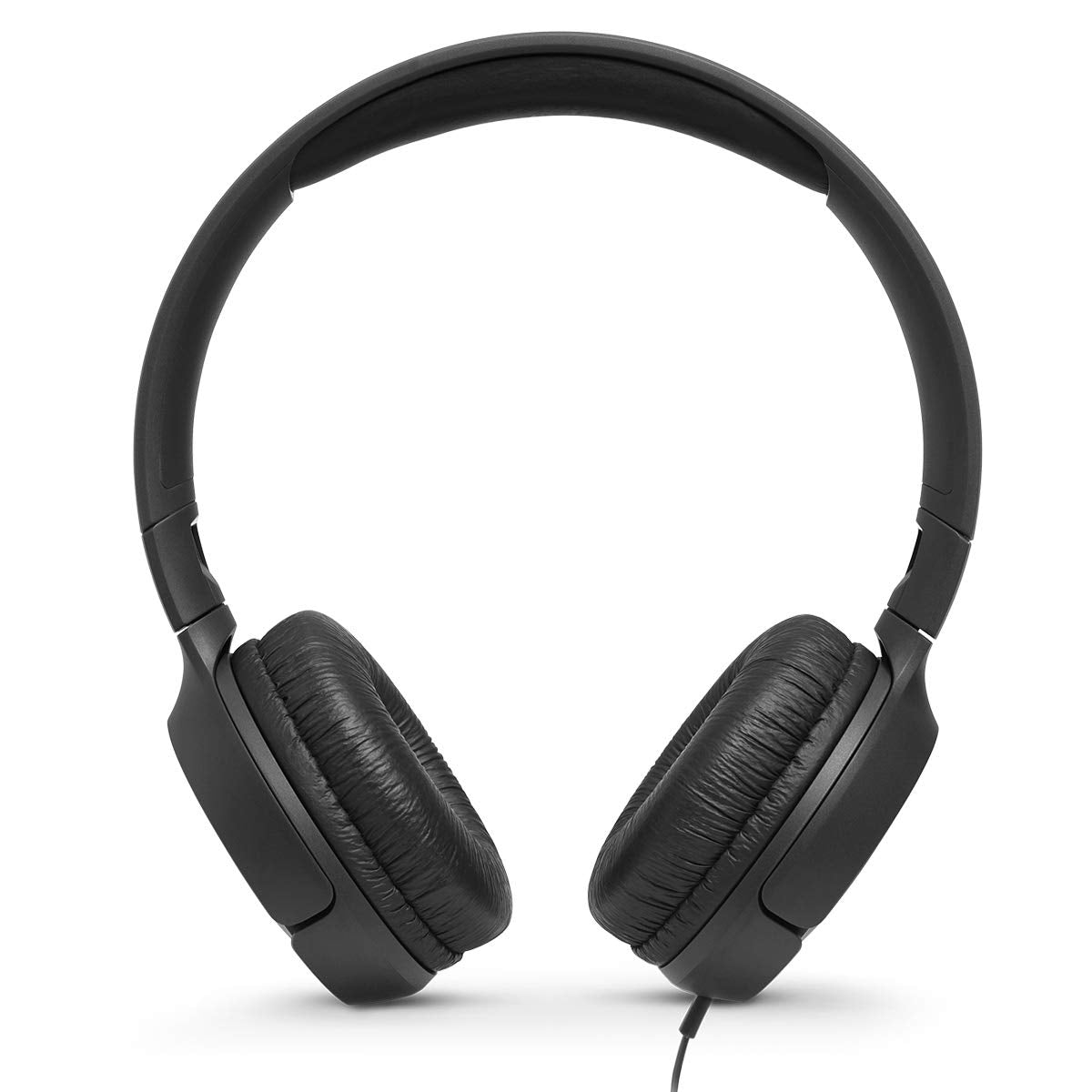 JBL Tune 500 - Wired on-ear headphones, JBL Pure Bass Sound, 1-button remote/mic, Tangle-free flat cable, Lightweight and foldable design, Ask Siri or