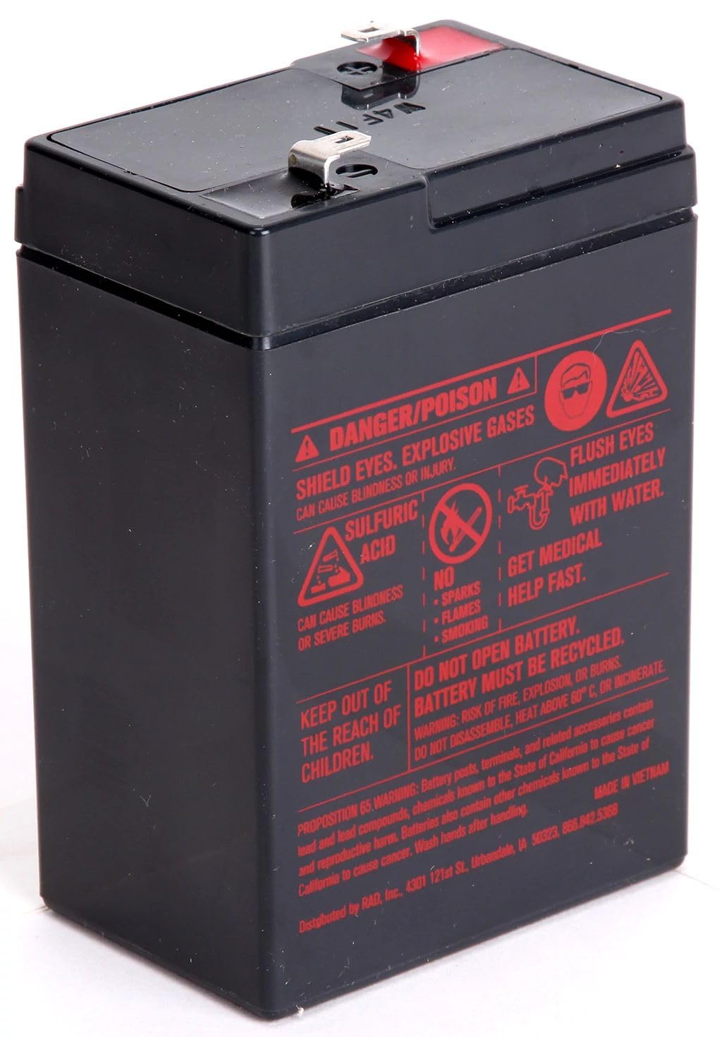 Interstate Batteries 6V 4Ah Fire & Security Battery (F1 Terminal) SLA AGM VRLA Power Patrol Rechargeable Replacement for Fire Alarms, Security…