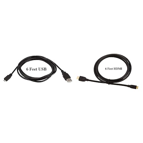 HDMI Cable for Canon EOS Rebel SL3 DSLR Camera + USB Cable |High-Speed 4K HDMI Cable | 6 Feet |