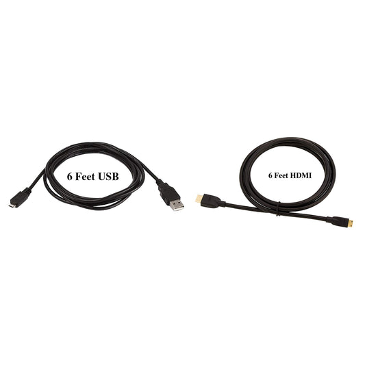 HDMI Cable for Canon EOS Rebel SL3 DSLR Camera + USB Cable |High-Speed 4K HDMI Cable | 6 Feet |