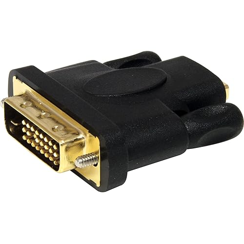 StarTech.com HDMI to DVI-D Video Cable Adapter - F/M - HD to DVI - HDMI to DVI-D Converter Adapter (HDMIDVIFM), Black, 3.2 x 0.8 x 5.9
