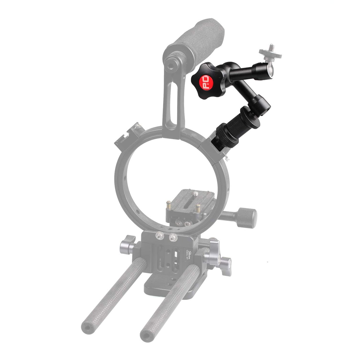 7" Friction Arm 360 Degree Adjustable with Cold Shoe Mount 1/4" Tripod Screw for DSLR Camera Rig, LCD Monitor, DV Monitor, LED Lights, Flash Light