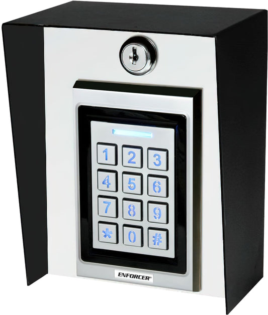 Seco-Larm SK-B941-PQ Bluetooth Post-Mount Keypad/Proximity Reader; App-Based Management and Control; Wrong-Code Lockout; Tamper Alarm Output; Multiple