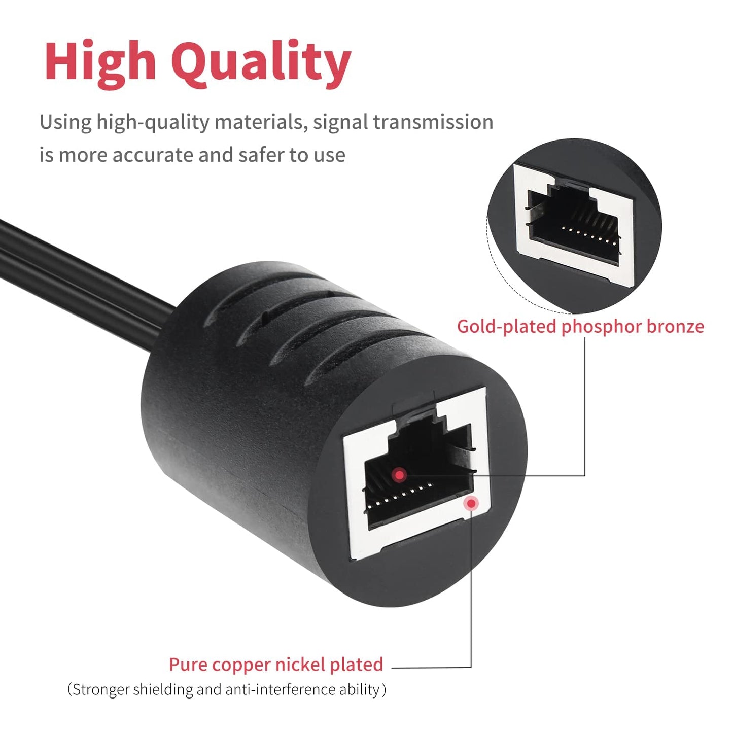 HdtvHookup Stereo RCA to Stereo RCA Jacks Audio Extender Over Cat 5e Cable. Plug and Play