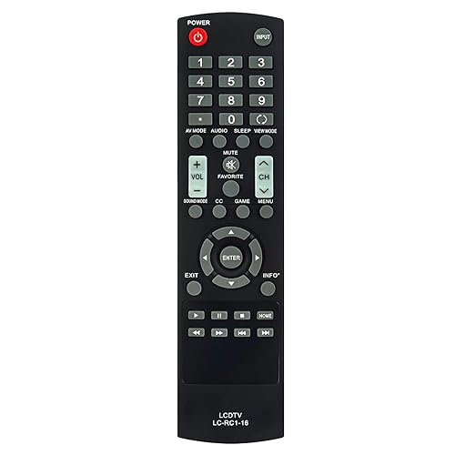LC-RC1-16 Replace Remote fit for Sharp TV LC-50LB370U LC-32LB370U LC-32LB370 LC-32LB261U LC-42LB261U LC-50LB261U LC-32LB150U LC-42LB150U LC-50LB150U