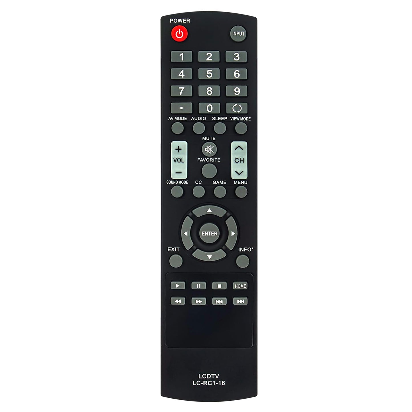 LC-RC1-16 Replace Remote fit for Sharp TV LC-50LB370U LC-32LB370U LC-32LB370 LC-32LB261U LC-42LB261U LC-50LB261U LC-32LB150U LC-42LB150U LC-50LB150U