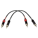 KOOKFJLLZ Premium RCA Audio Cable 1ft - Heavy Duty Gold Plated Male to Male Subwoofer Cable with Low Noise Shielding for Amplifiers & Home Theater