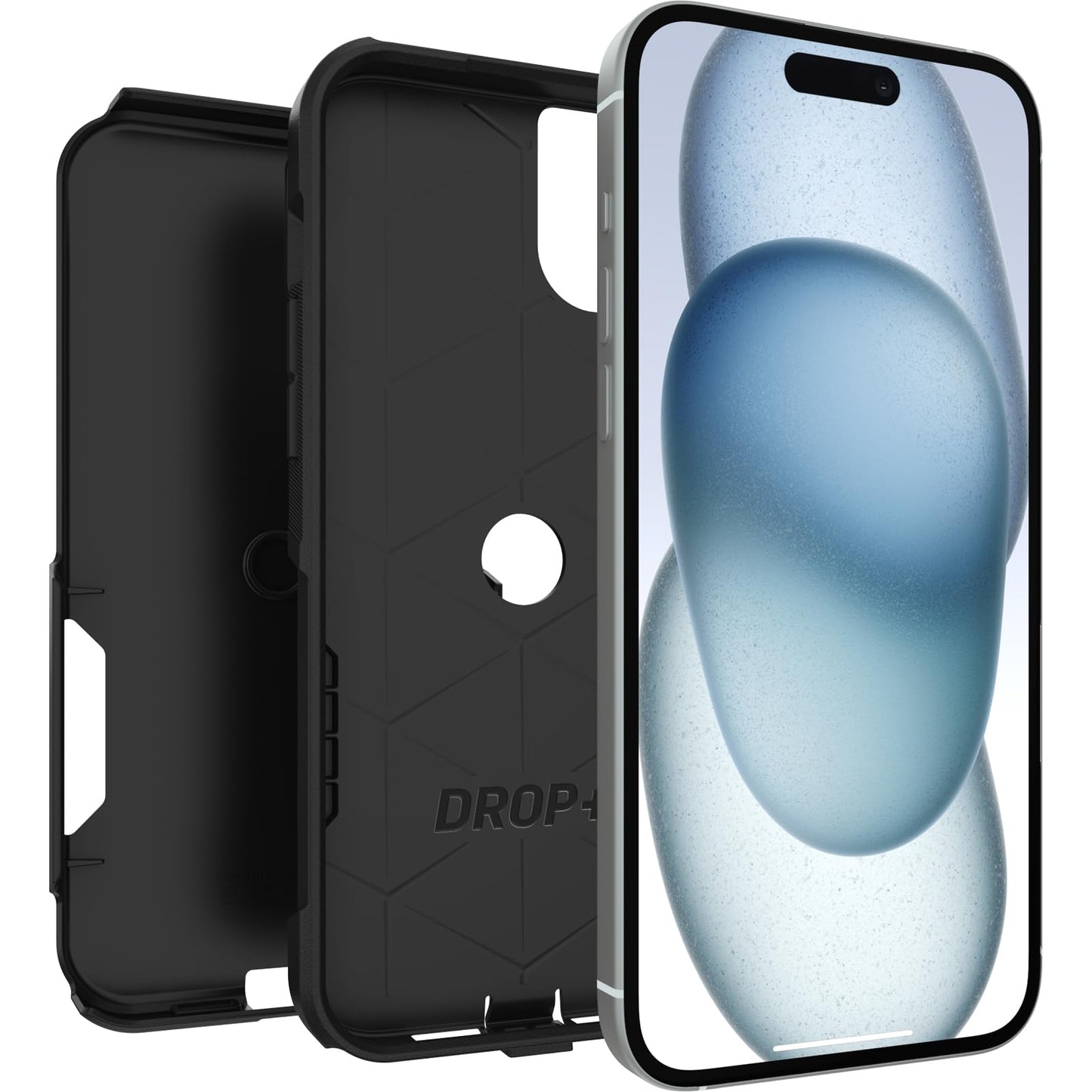 OtterBox iPhone 15 Plus and iPhone 14 Plus Commuter Series Case - Black, Slim & Tough, Pocket-Friendly, with Port Protection