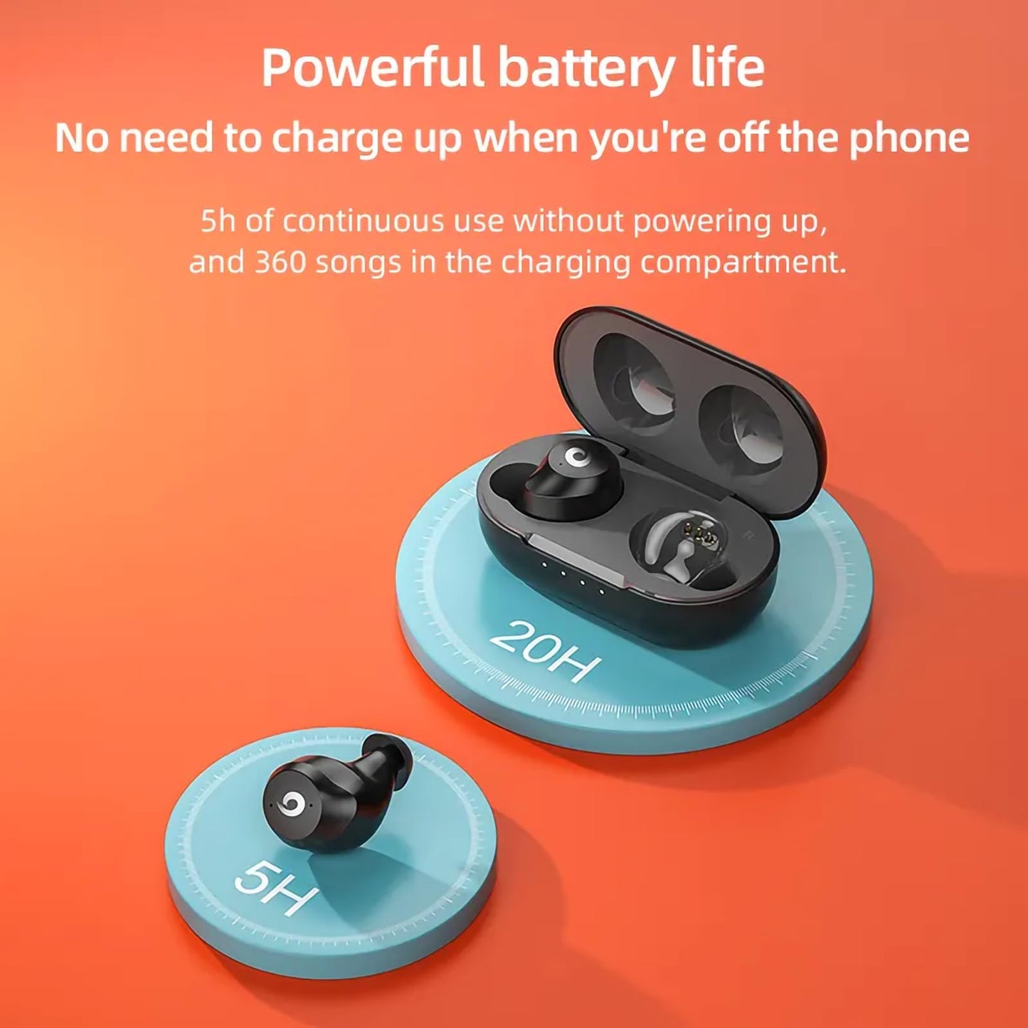 Wireless V5.1 Bluetooth Earbuds Compatible with Samsung Galaxy A71 with Extended Charging Pack case for in Ear Headphones. (V5.1 Black)