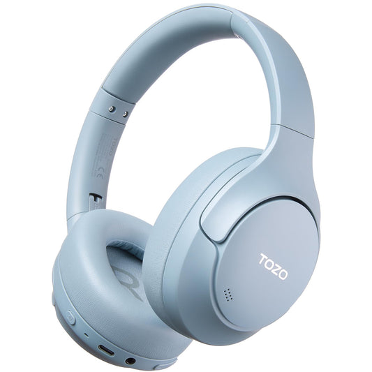 TOZO HT3 Hybrid Noise Cancelling Headphones, 90H Playtime Wireless Over Ear Bluetooth Headset, Spatial Audio AI Chat with 5 Mics, Supports Dual…