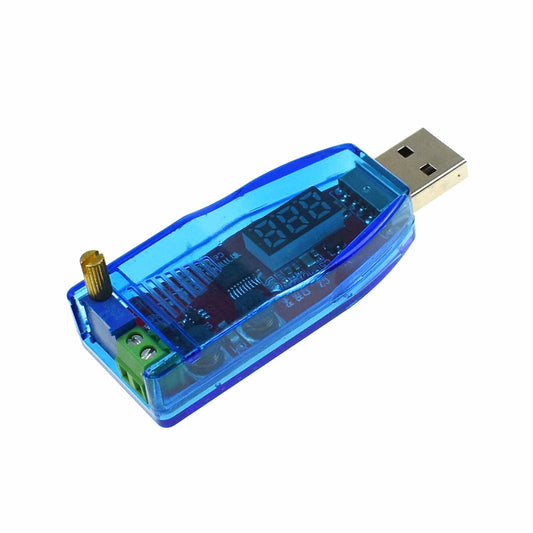 RELAND SUN DC- DC Converter USB Adjustable Buck Boost Power Supply Voltage Regulator Module 5V to1V 3.3V 9V 12V 24V (Green Show Meter)