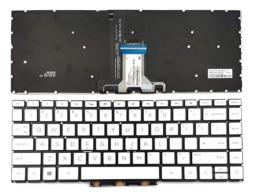 Replacement Silver Backlit Keyboard for HP Pavilion X360 14-CD 14-CD0003DX 14-CD1008CA 14-CD1010NR 14-CD1055CL 14-CD1075NR