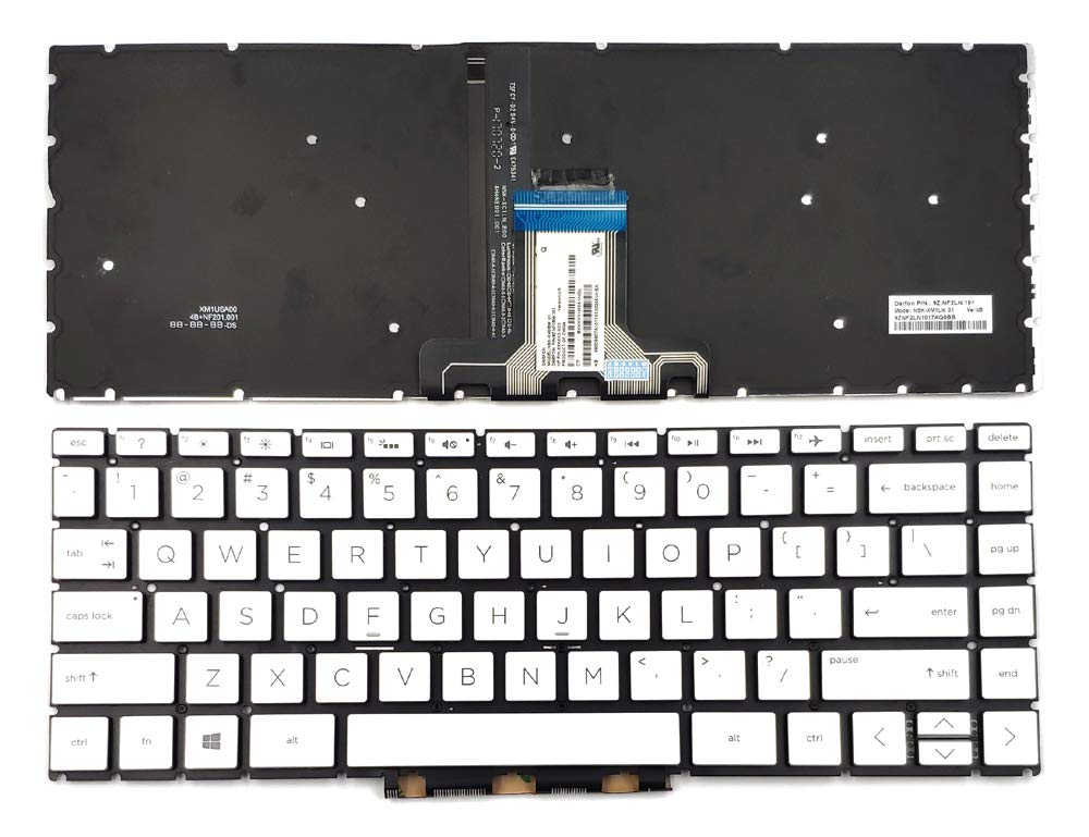 Replacement Silver Backlit Keyboard for HP Pavilion X360 14-CD 14-CD0003DX 14-CD1008CA 14-CD1010NR 14-CD1055CL 14-CD1075NR