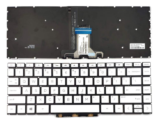 Replacement Silver Backlit Keyboard for HP Pavilion X360 14-CD 14-CD0003DX 14-CD1008CA 14-CD1010NR 14-CD1055CL 14-CD1075NR