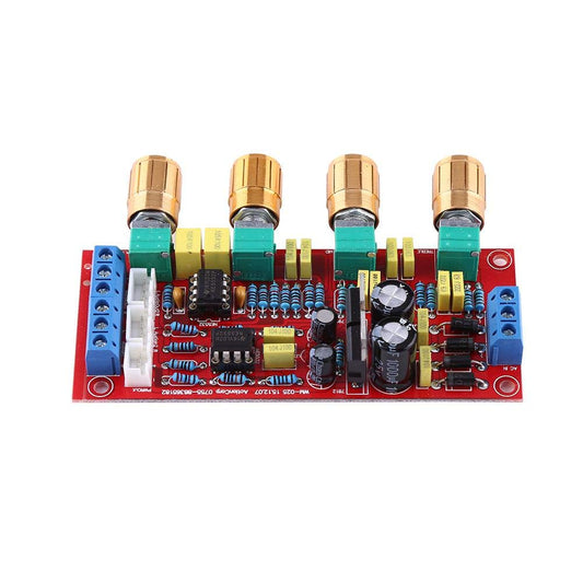 YWBL-WH Amplifier Board, HiFi Preamp NE5532 Pre-Amplifier Tone Board Kits AC 12V OP-AMP HiFi Amplifier(Assembled Board)