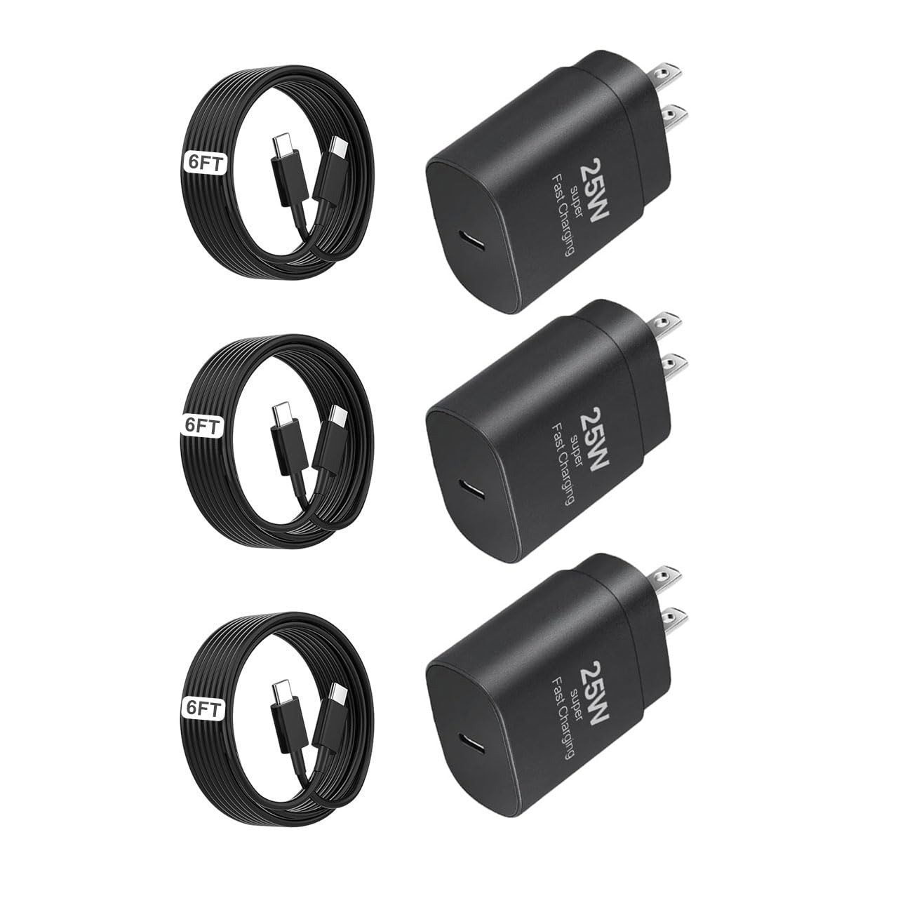 25W USB C Charger,Super Fast Charging Block, Type-C Power Adapter. The Mobile Phone Charger is Suitable for Samsung Galaxy S25/S24 S23 S22 S21