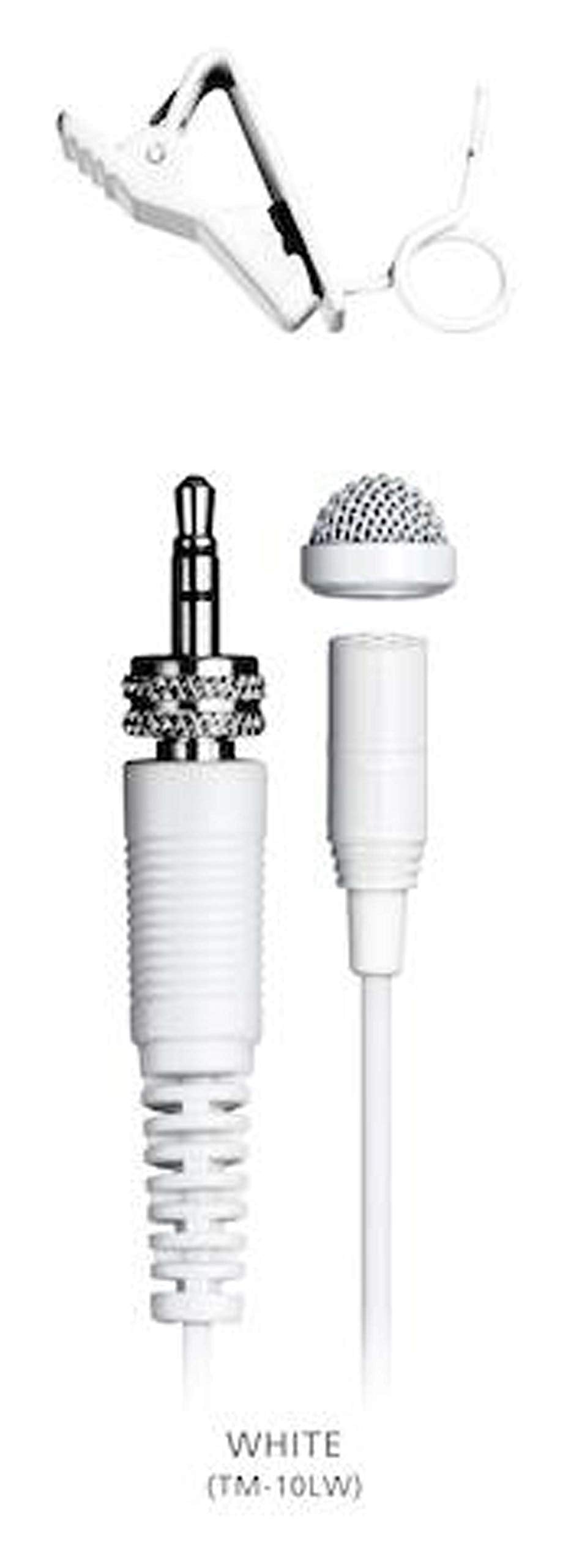 Tascam TM-10LWH Lavalier Microphone, White