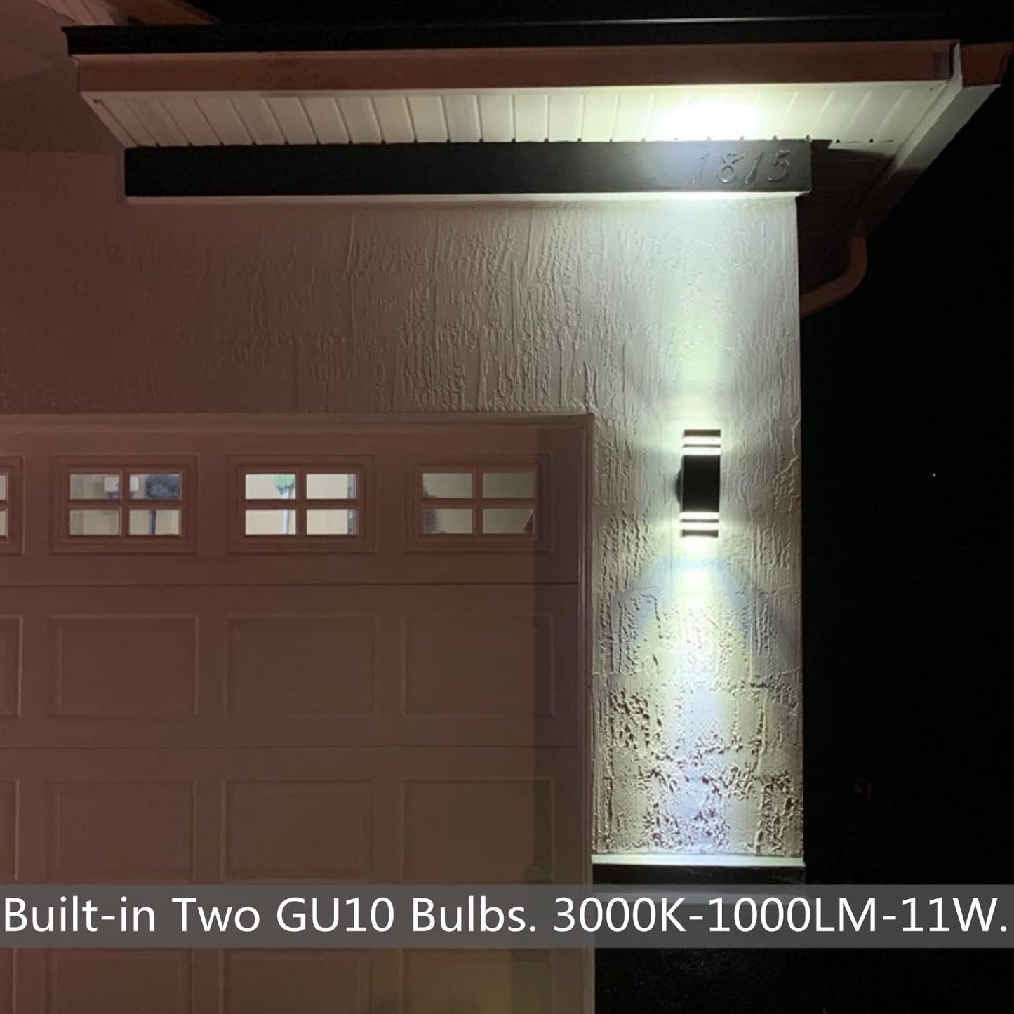 RETRELMP Outdoor Wall Sconce Light, LED Exterior Black Modern Wall Lamps, Porch Square Up and Down Wall Mount Lights for Garage Garden Balcony