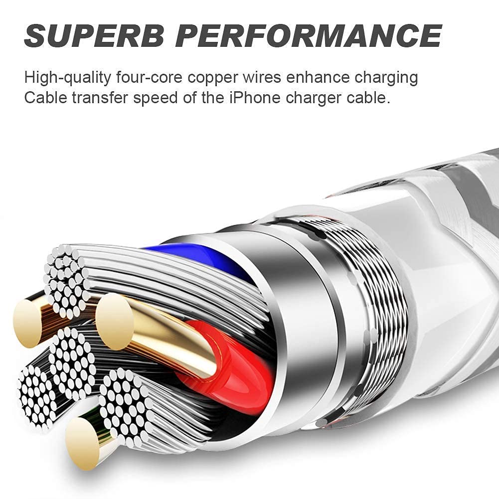 [Apple MFi Certified] 6Pack[3/3/6/6/6/10ft] iPhone Charger Lightning Cable Compatible iPhone 14ProMax/14Pro/14/14Plus/13Pro/13/12Pro/12/11…