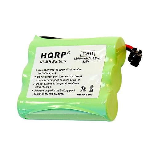 HQRP Cordless Phone Battery Compatible with Panasonic P-P504 / HHR-P501 / PQWBTC1461M Replacement/Extended/High-Capacity