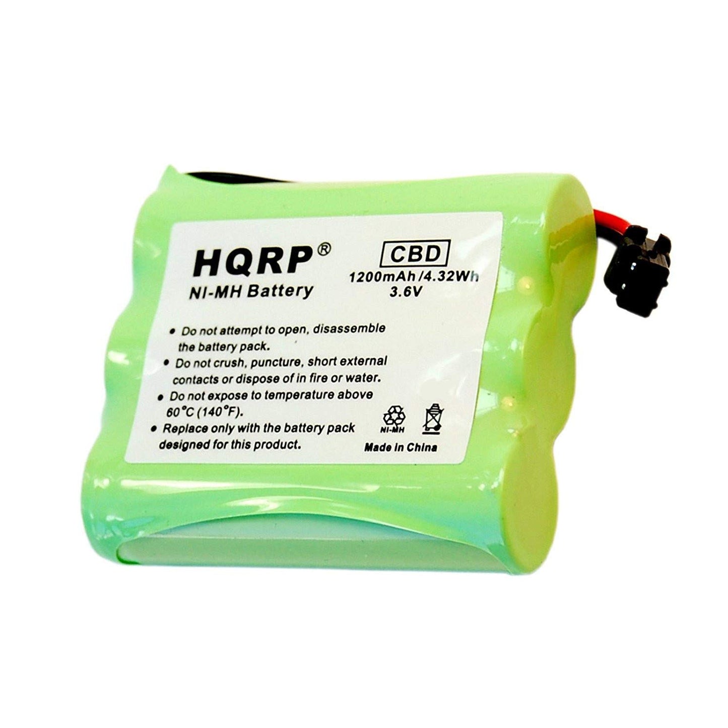 HQRP Cordless Phone Battery Compatible with Panasonic P-P504 / HHR-P501 / PQWBTC1461M Replacement/Extended/High-Capacity