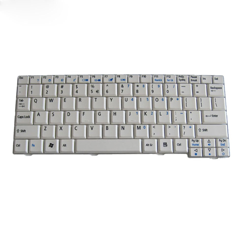 YUHUAI Laptop Replacement Keyboard Fit Acer Aspire ZG5 ZG8 ZA8 D150 D210 D250 EM250 KAV10 KAV60 US Layout (White)