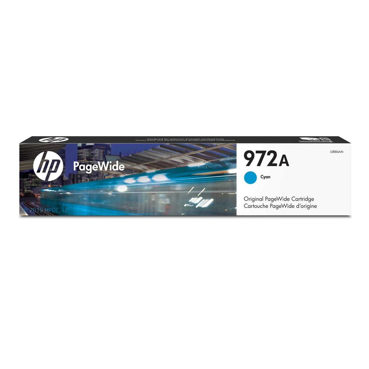 HP 972A PageWide Cyan Ink Cartridge | Works with Pro 452, 477, 552dw, 577 Series | L0R86AN