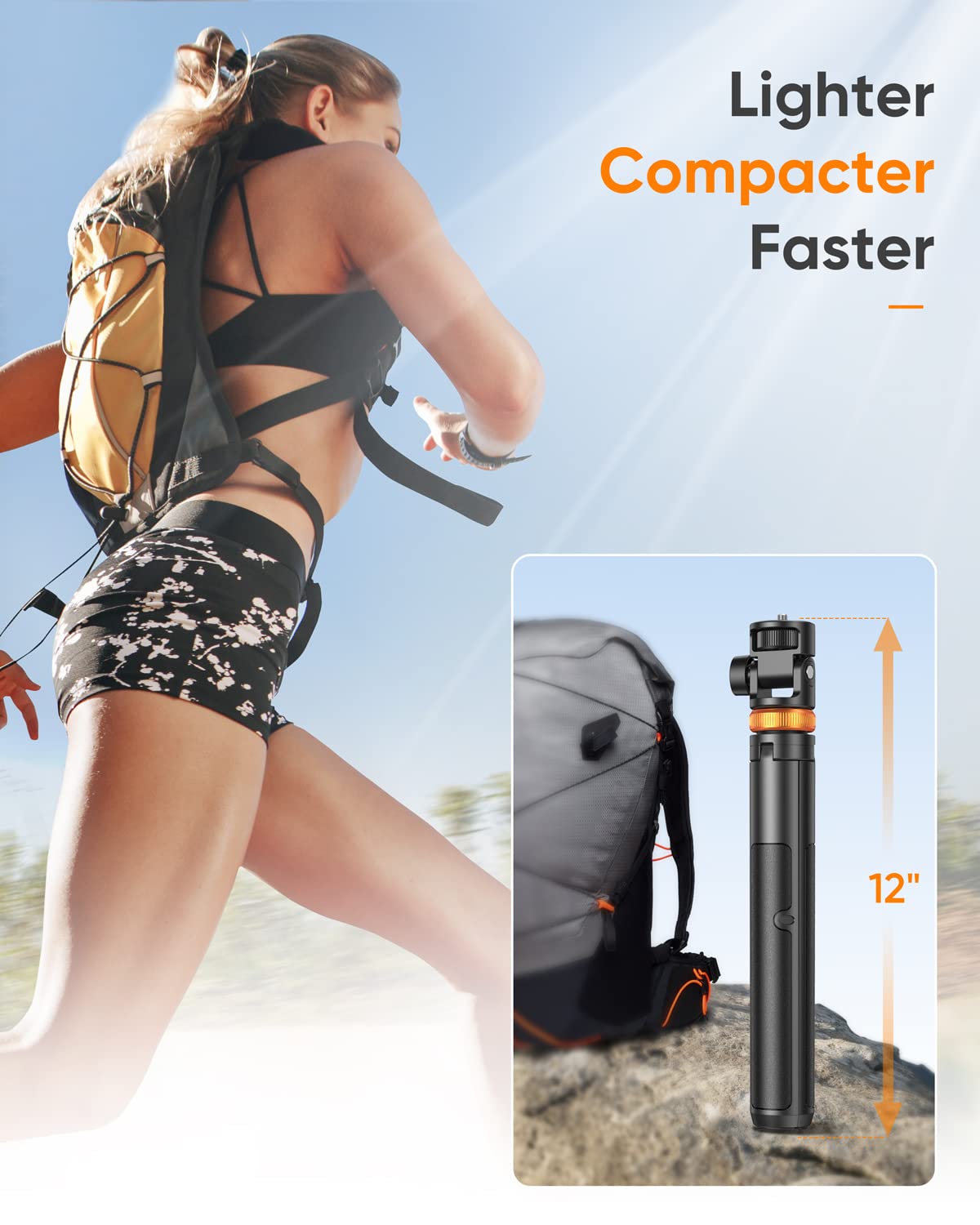 EUCOS 62" Phone Tripod, Tripod for iPhone & Selfie Stick with Remote, Extendable Cell Phone Stand & Ultimate Phone Holder, Solidest Phone Stand