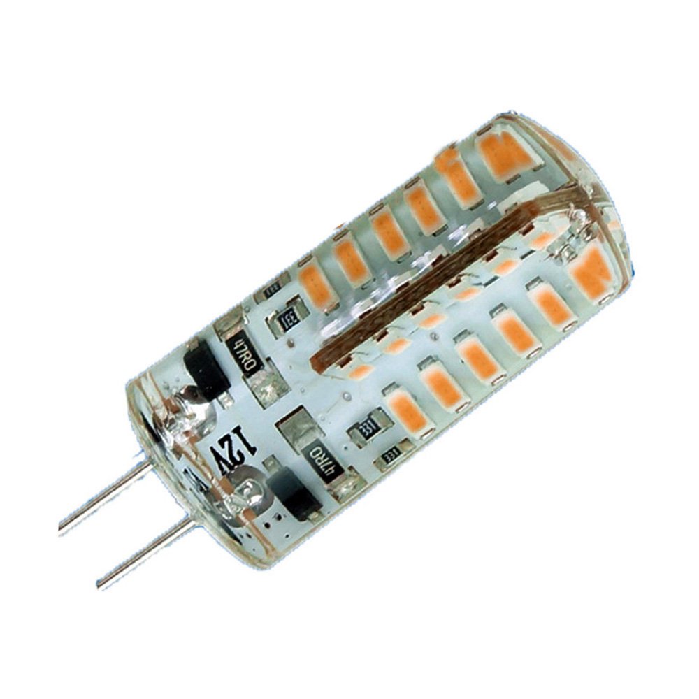 MODOAO 10 Pack G4 2W 3W 24/48 LED Corn Bulb 3014 SMD Corn Light Lamp Cool White Warm White AC 12V DC (3W,Warm White)