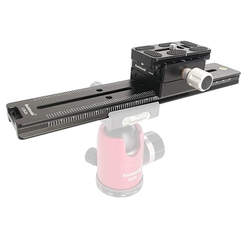 Koolehaoda 240mm Professional Rail Nodal Slide Metal Quick Release Clamp,Dual Dovetail Camera Bracket Mount with Double-Sided Clamp can be Rotated