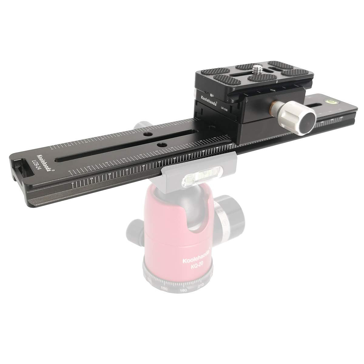 Koolehaoda 240mm Professional Rail Nodal Slide Metal Quick Release Clamp,Dual Dovetail Camera Bracket Mount with Double-Sided Clamp can be Rotated