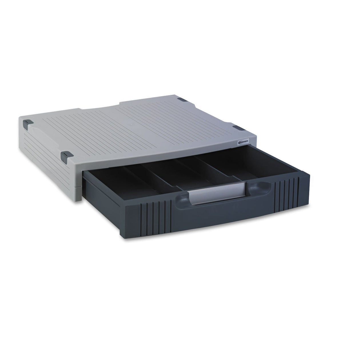 Innovera Basic LCD Monitor Stand, Light Gray/Charcoal
