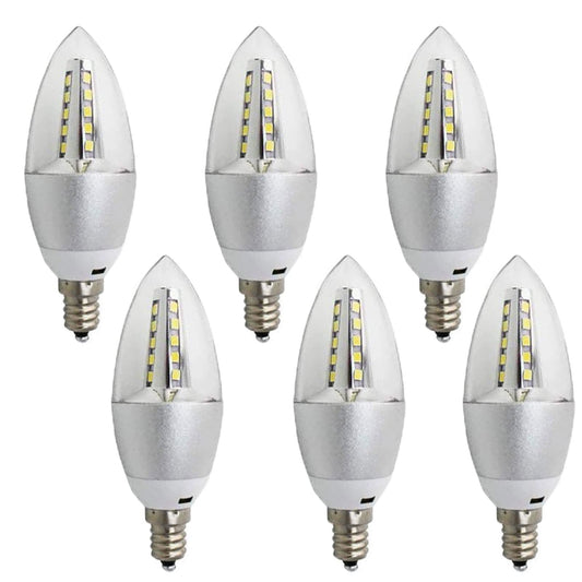 E12 LED Candelabra Bulbs 5W AC85-265V E12 LED Lights Bulbs Cool White 6000K Chandelier Light Bulbs 60-Watt Candles Equivalent Lights Bulbs for Ceiling
