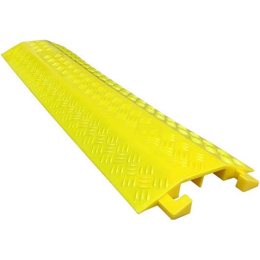 EZ Hidewire EZ Runner PVC Drop Over Cable Ramp Wire Protector Cord Cover - 2 Channel - Yellow