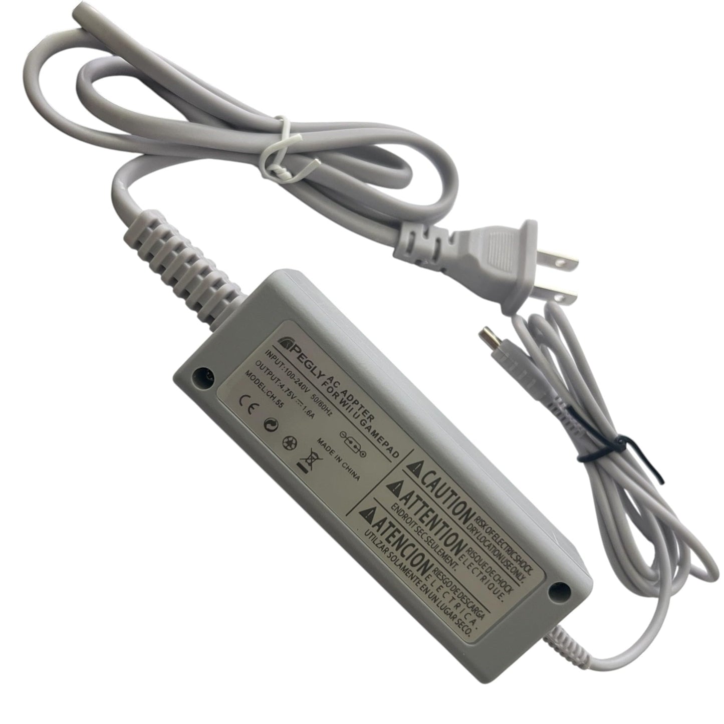 PEGLY Charger Compatible with Gamepad AC Adapter Power Cord Charging Cable Replacement for Nintendo Gamepad and Cable for Gamepad