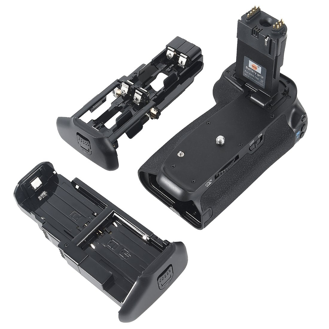 DSTE Pro BG-E14 Vertical Battery Grip Compatible with Canon EOS 70D 80D 90D SLR Digital Camera, Working with LP-E6 LP-E6N (Battery not Included)