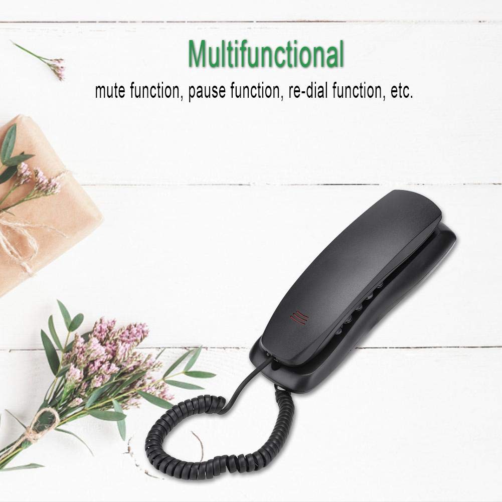 KX-T628 Landline Phones for Home, Wall Mounted Corded Phone Retro Telephones with Indicator and Handset, Supports Mute/Pause/Redial Function for Hotel