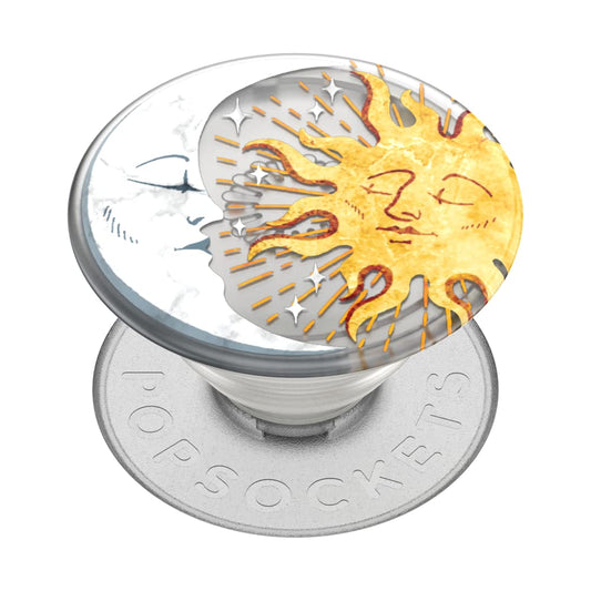 PopSockets Adhesive Phone Grip, Holder, Phone Stand, Plants - Translucent Sun and Moon